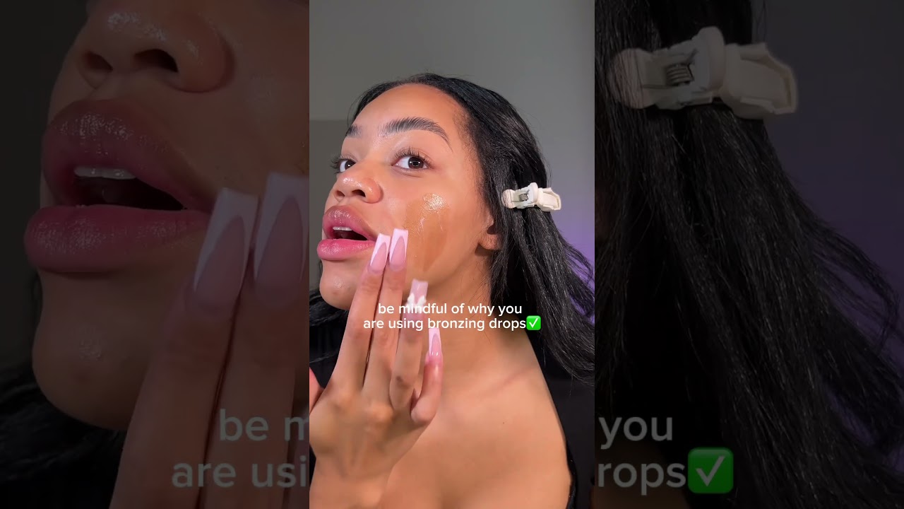 HOW TO ACTUALLY USE BRONZING DROPS 😱 #makeup #beauty