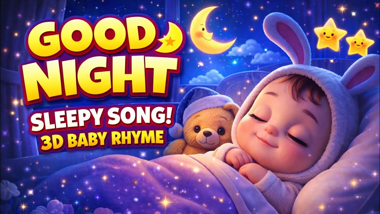 Good Night Song 🌙 | Sweet Sleeping Rhyme for Kids | 3D Animation
