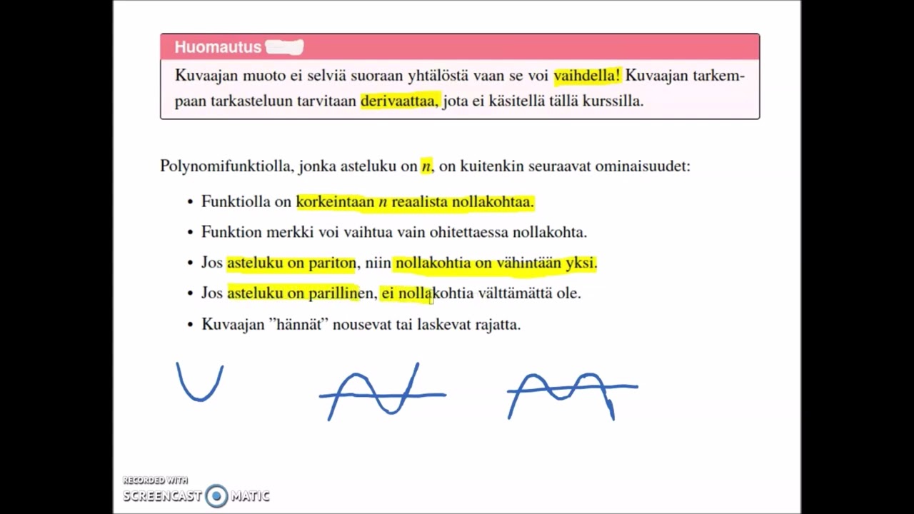 Korkeamman asteen polynomifunktio