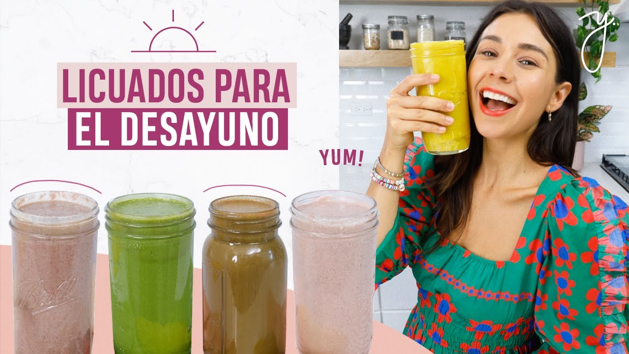 5 LICUADOS PARA EL DESAYUNO | Saludables y Fáciles☀️
