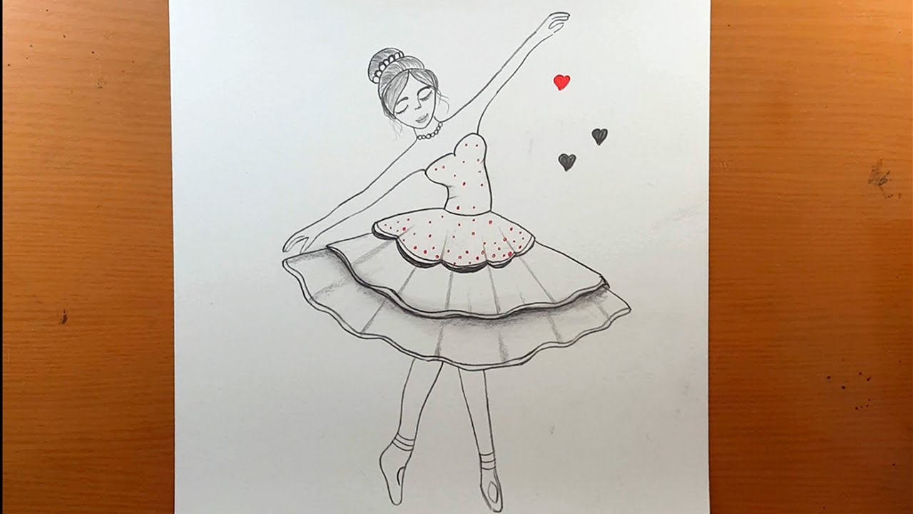 desenhos para desenhar | Como desenhar uma dançarina | Tutorial de desenho a lápis | Easy drawing