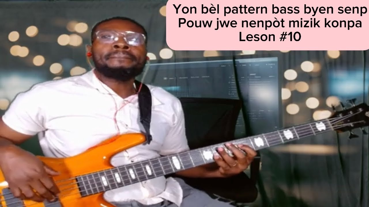 Leson bass #10 tutoriel, yon Pattern byen senp pou w jwe konpa “Oh joyeuse esperance.”