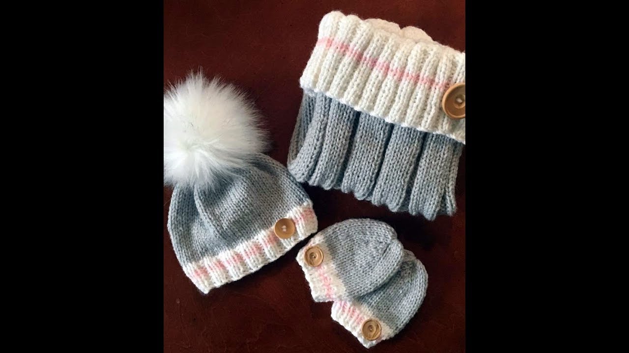 tricot aiguilles mouffles , mitaine 0-3 mois