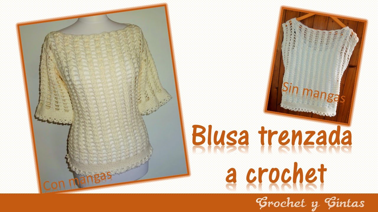 Blusa crochet trenzada para verano