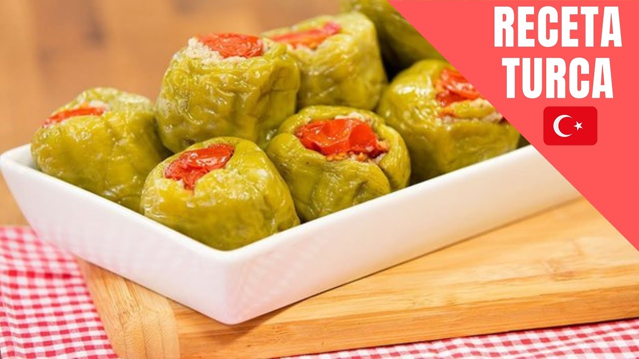 RECETA TURCA:Pimientos rellenos (DOLMA)Receta #54 | COMIDA TURCA