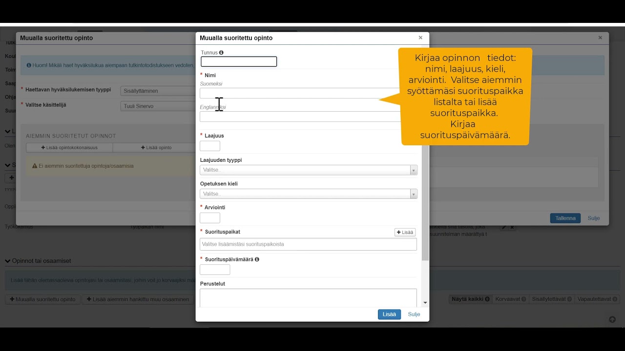1. eAHOT hakemuksen tekeminen