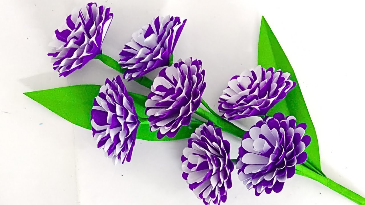Easy Paper Flower Making Tutorial Step by Step | Beautiful Handmade Paper Flowers 