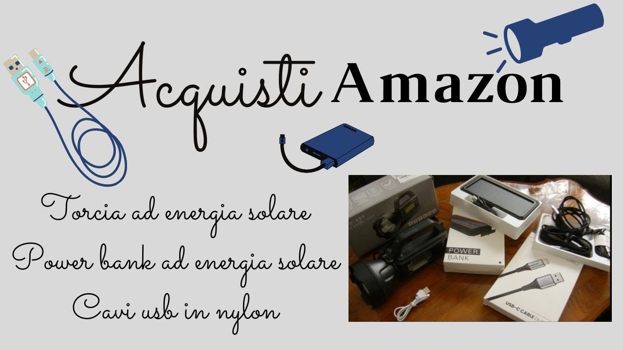 #recensioni #acquistiamazon : #torcia  ad #energiasolare , #caviusb, #powerbank ad energia solare