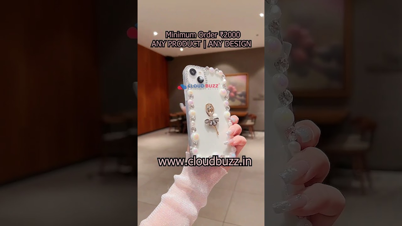 Ballerina Girl Charm Pearl Borde Transparent Phone Case