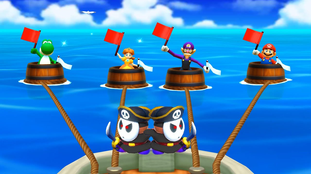Mario Party The Top 100 Minigame Match - Yoshi Vs Daisy Vs Waluigi Vs Mario