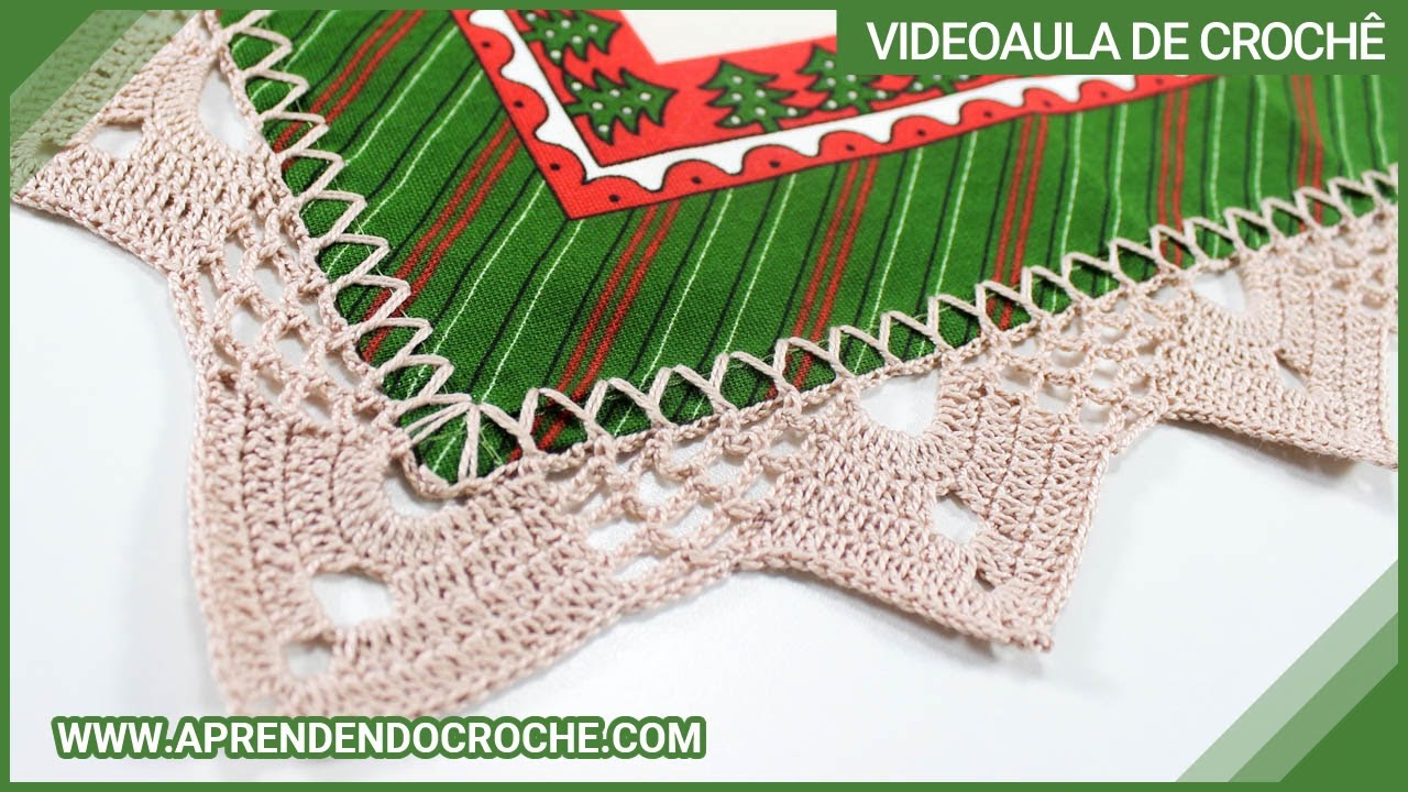 Aprenda Como Fazer um Barrado de Crochê Para o Natal