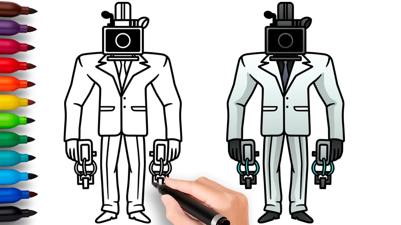 HOW TO DRAW LARGE CAMERAMAN | Skibidi Toilet - Easy Step by Step Drawing