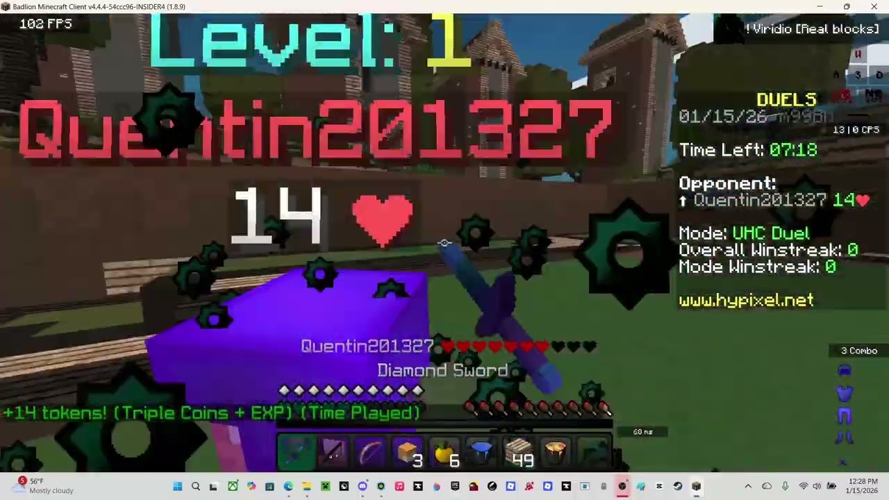 UHC duels on hypixel :)