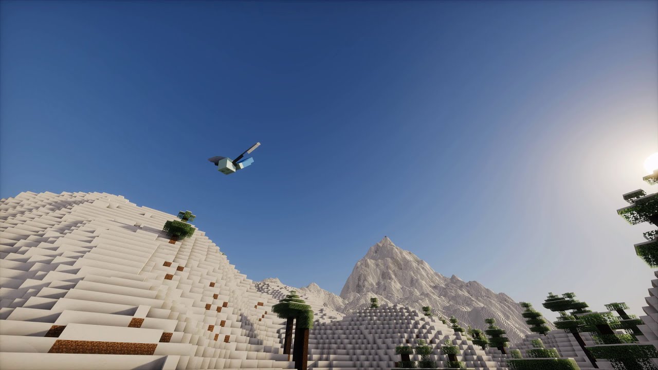 Minecraft LONG Elytra Glide Over 514 Chunks