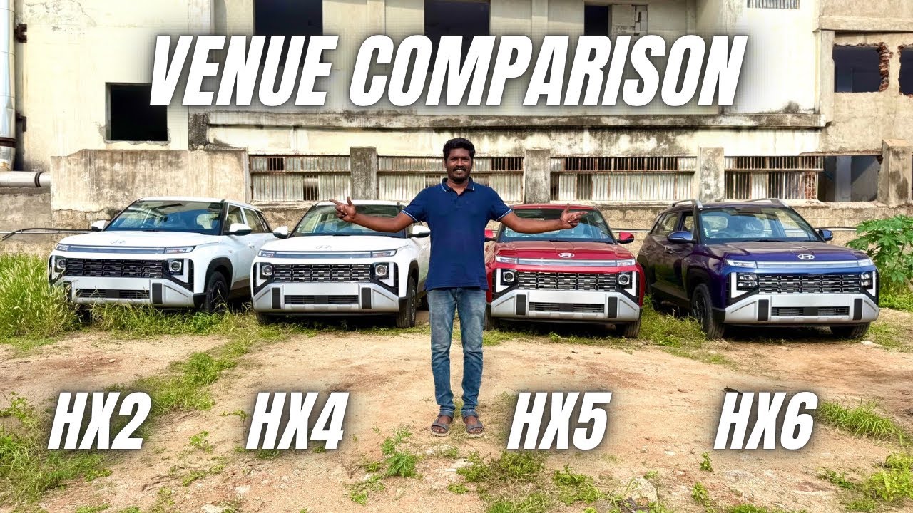 New Hyundai Venue 2025 HX2 vs HX4 vs HX5 vs HX6 | Full Variant Comparison | Onroad Price 