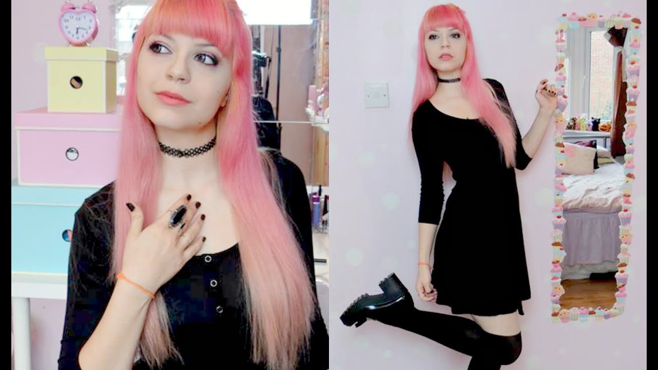 Everyday Pastel Goth MakeUp And Outfit