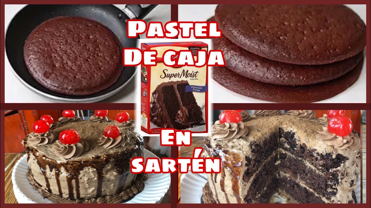 Pastel de chocolate de caja en sartén + te enseño a preparar CREMA PARA BATIR CASERA desde cero