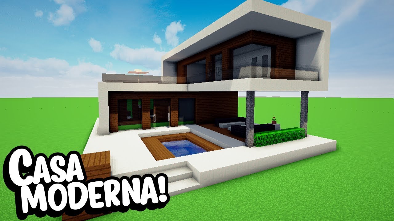 Minecraft: CONSTRUINDO UMA CASA MODERNA 9