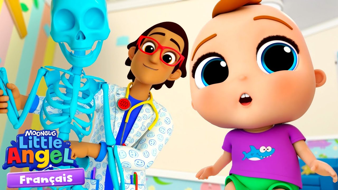 Les os dans mon corps | Comptine Éducative 💀 | @LittleAngelFrancais ​