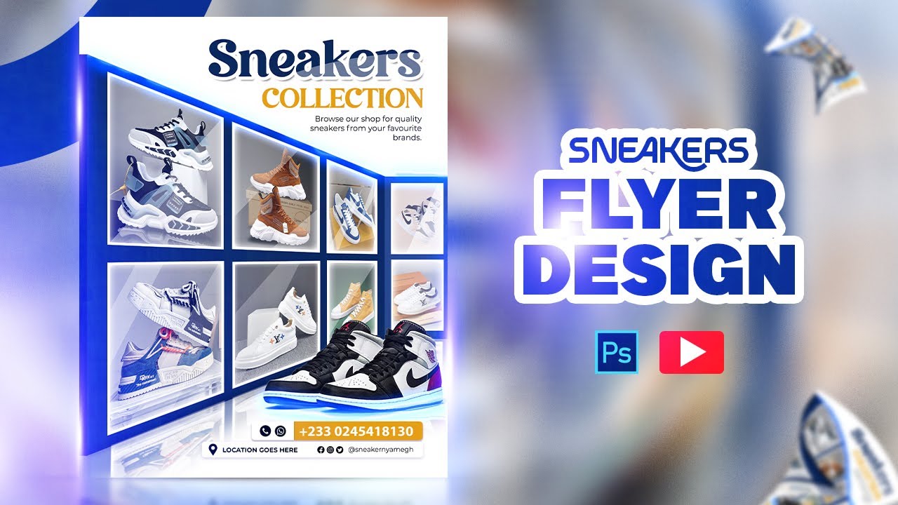Creative Sneakers Shop Flyer Design