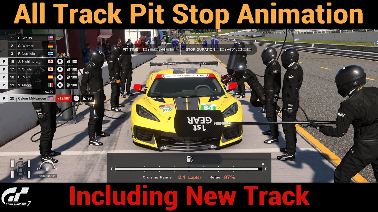 Gran Turismo 7 | Pit Stop Animation All Track & New Track "2022" (Not include Rally Course)