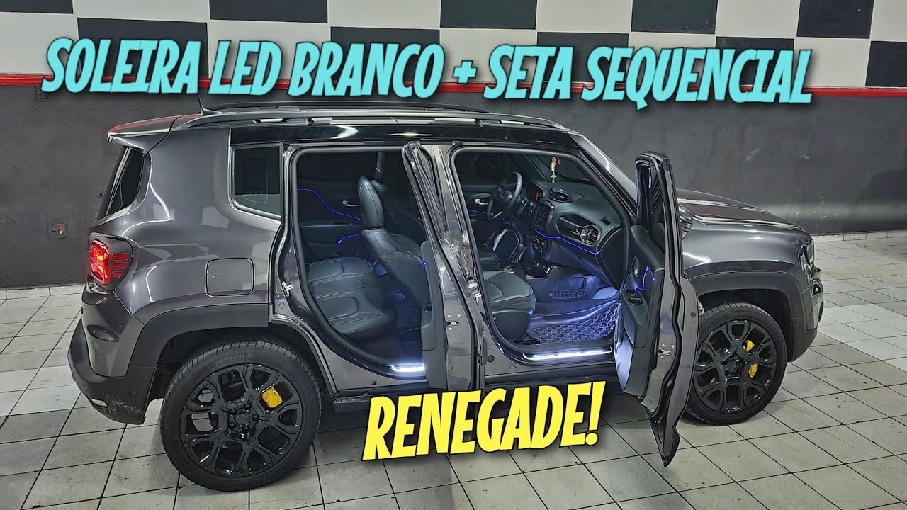 Jeep Renegade S 2024 Soleira Led Efeito Dinâmico Apresentação + Seta Dinâmica Retrovisor
