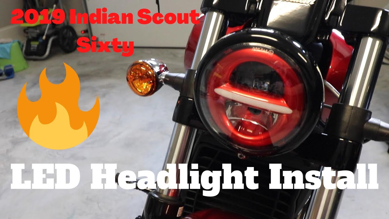 LED Headlight Install | Indian Scout Sixty