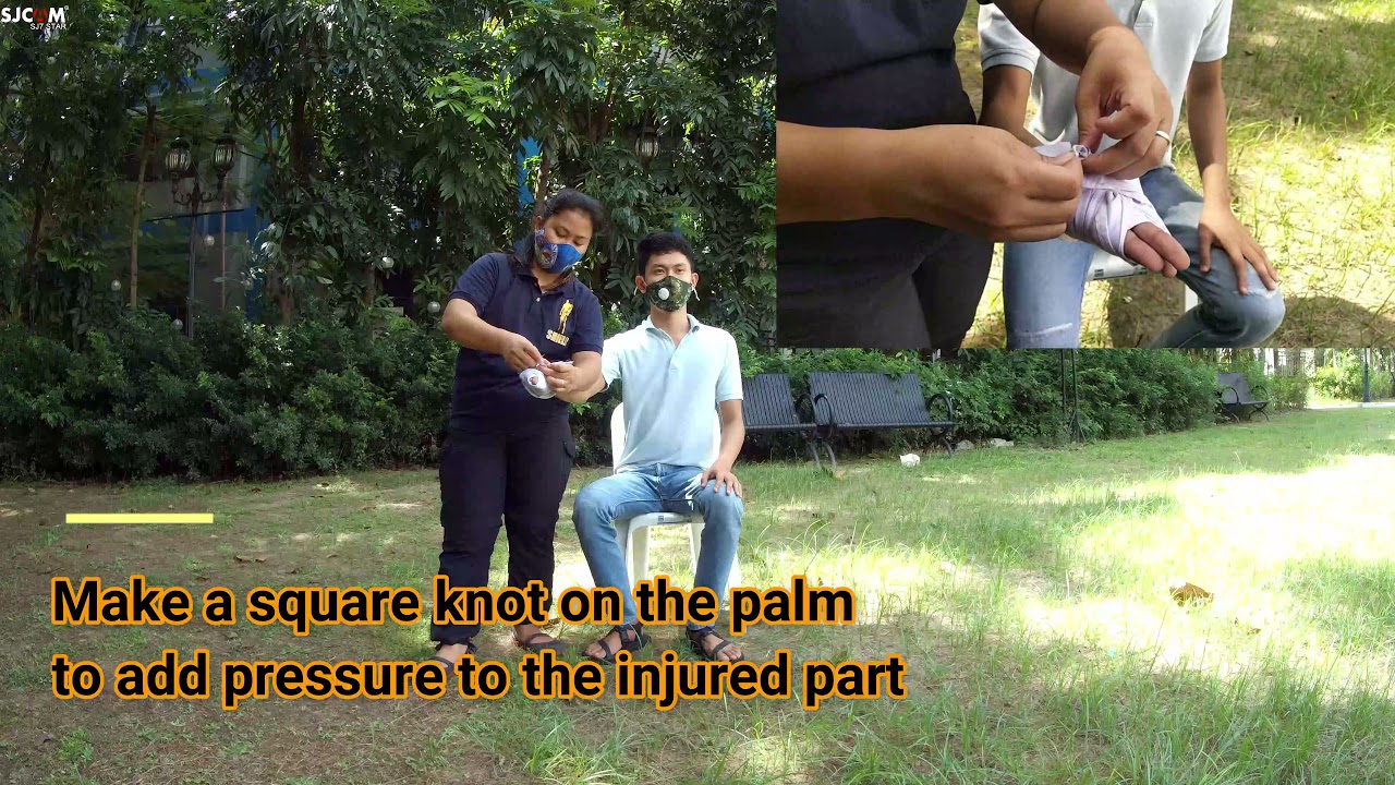 Bandaging Technique-vertical laceration on palm