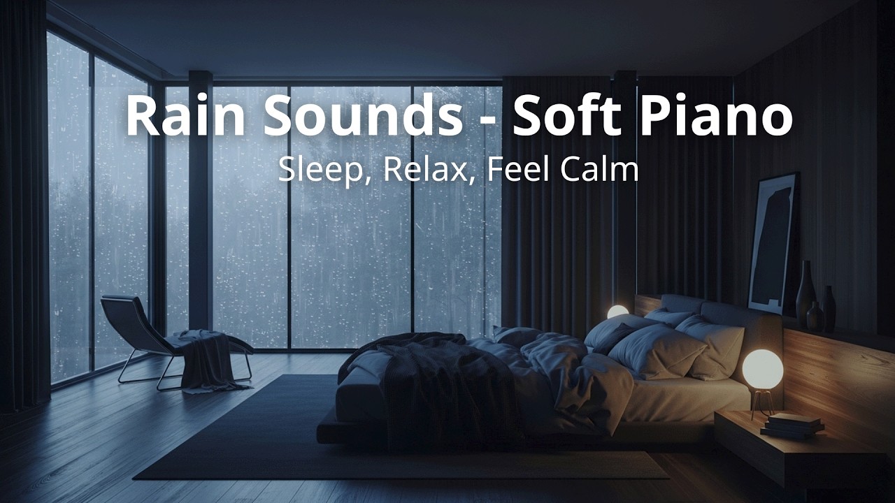 Soothing Rain with Soft Piano – Calm Music to Ease Stress and Drift Into Rest