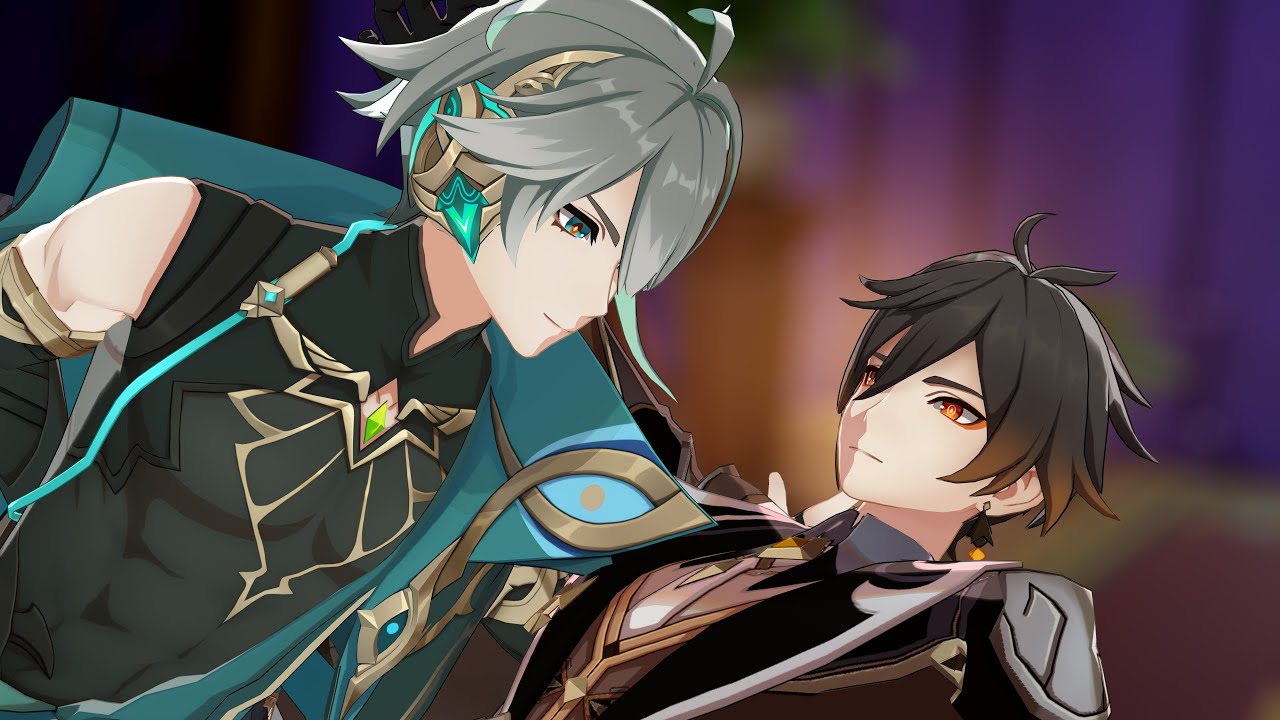 「Genshin Impact」Zhongli meets his ex boyfriend【Al haitham/Zhongli MMD】4K