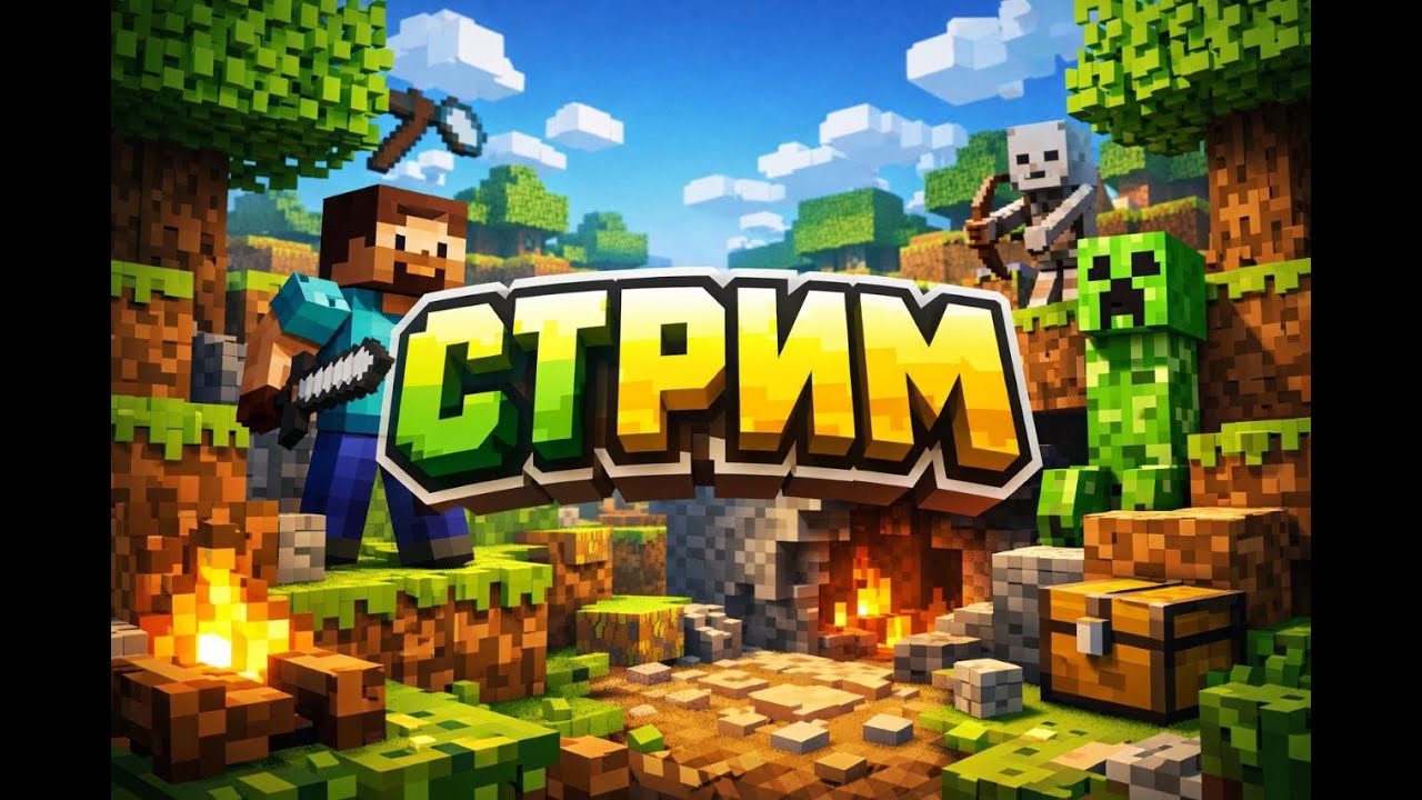 Выживания майнкрафт на сервере ванила  #minecraft