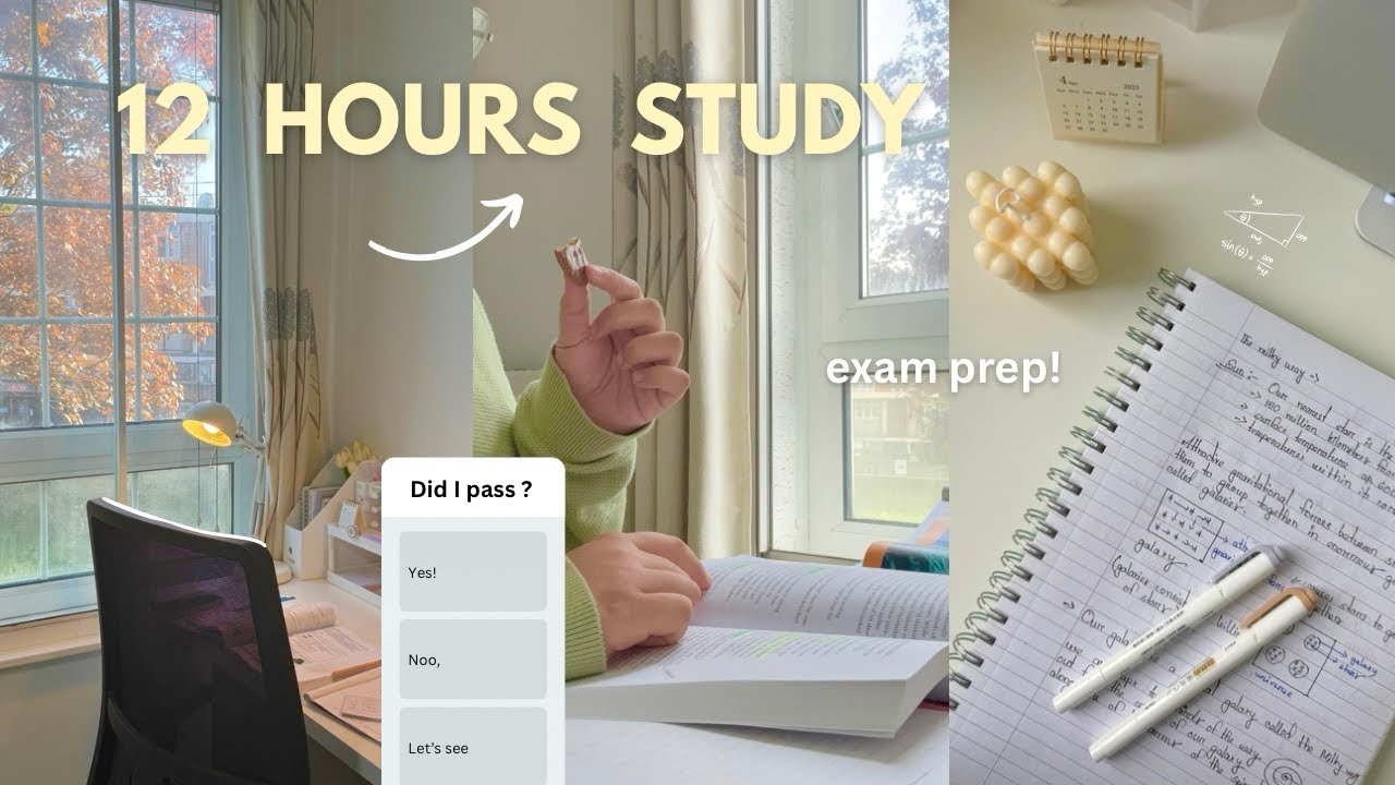 12 HOURS STUDY CHALLENGE 📚🎧 *studying for exam till 3 AM* 🔥