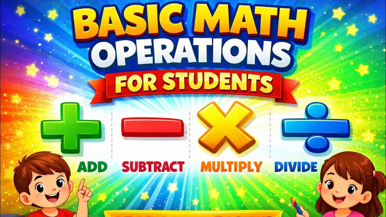 Basic Operations in Math( Part 01 ) | Addition, Subtraction, Multiplication, Division 