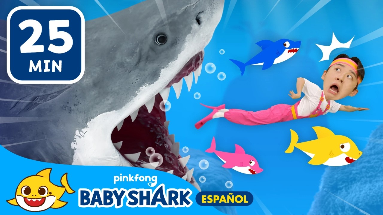 ¡A Escapar!😱 ¡Son Tiburones!🦈 y Más | Canciones Infantiles para Bailar | Baby Shark en español