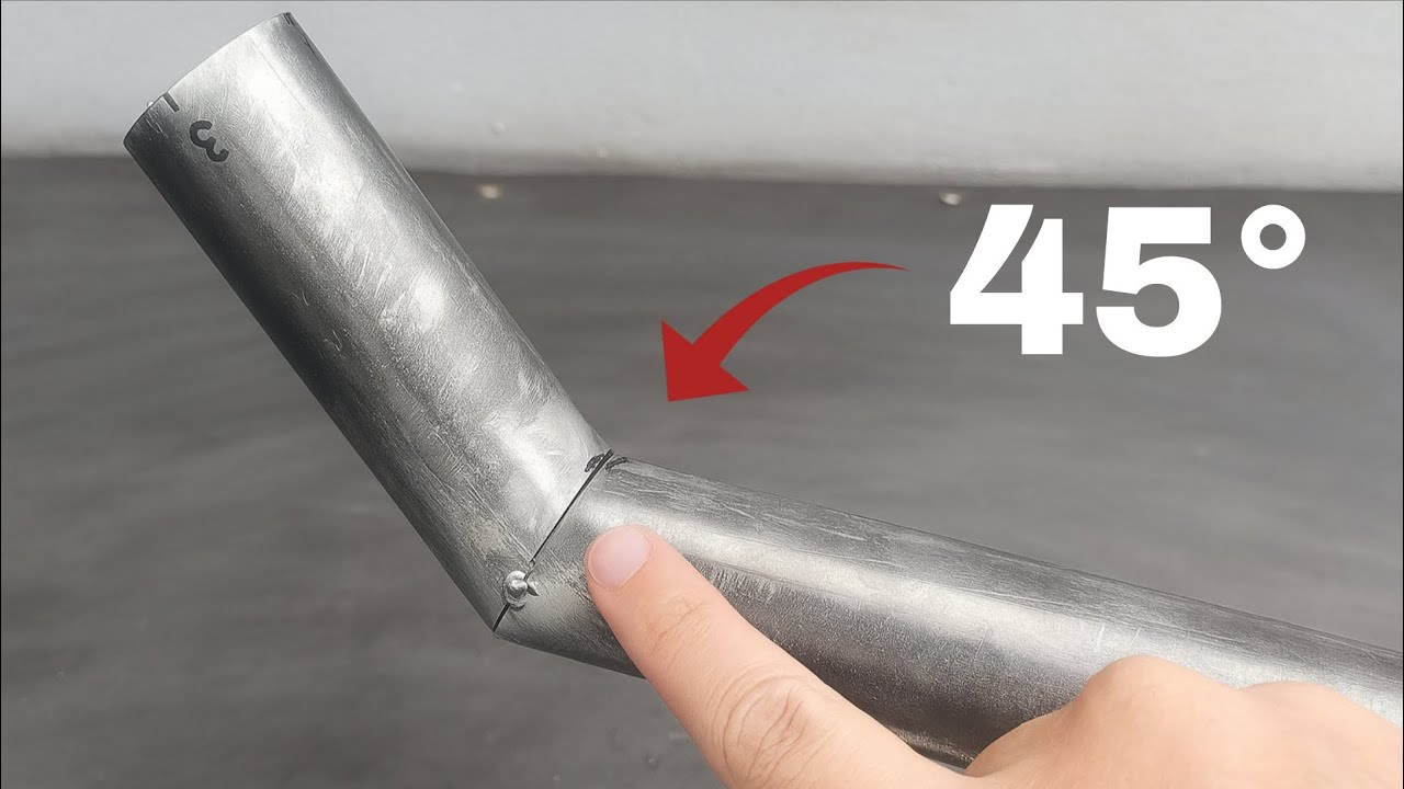 Ideia única de um soldador experiente para cortar tubos a 45°! Como Soldar