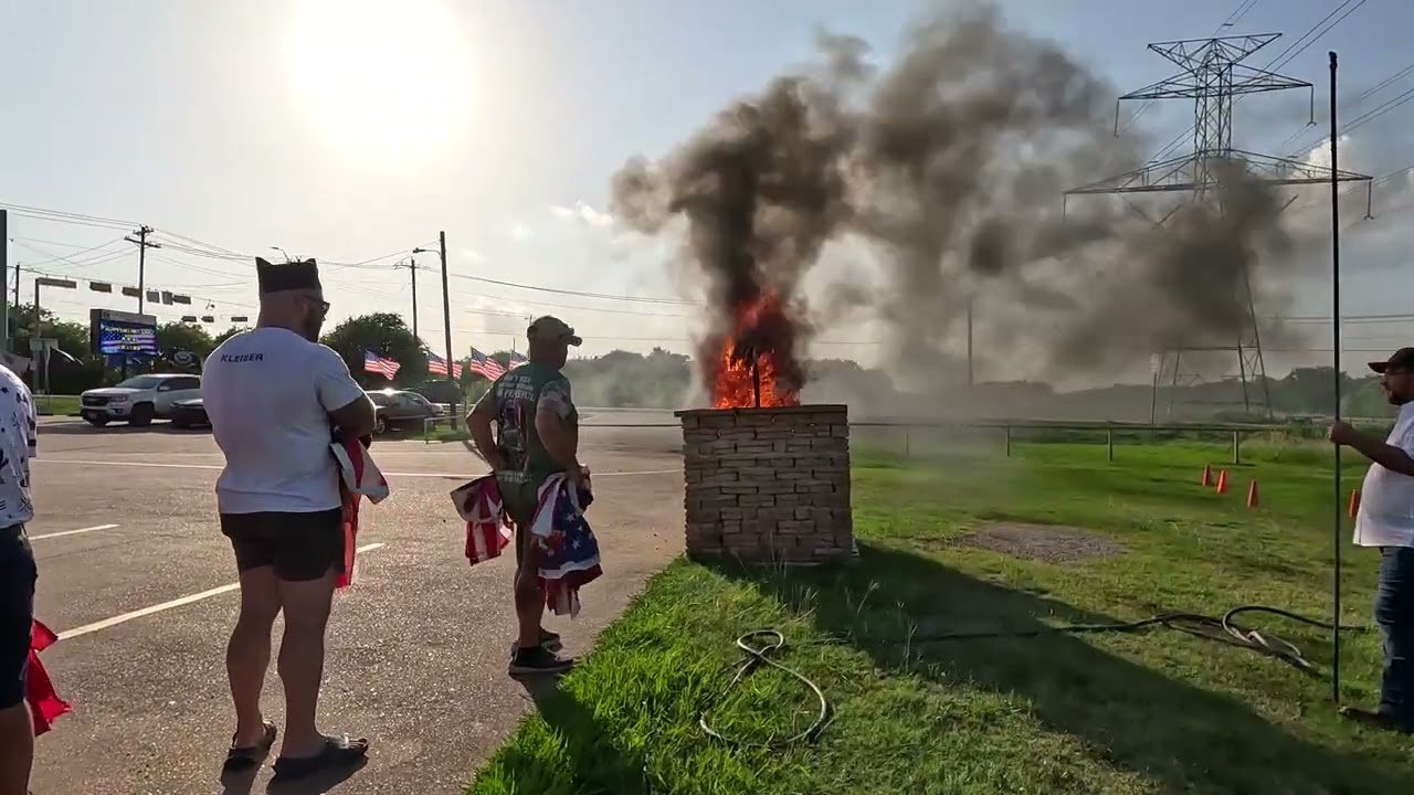 American Legion Post 624 Flag Retirement Ceremony 2025