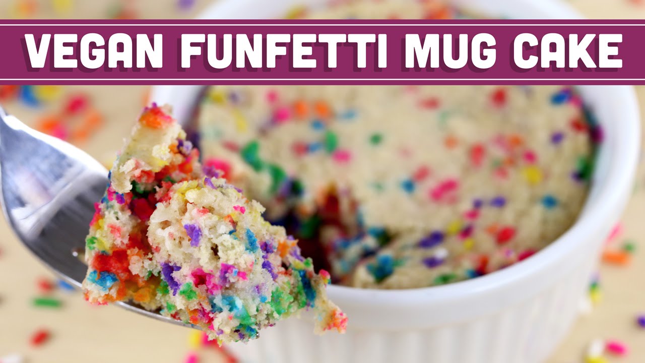 250K Celebration Vegan Funfetti Mug Cake Recipe! - Mind Over Munch