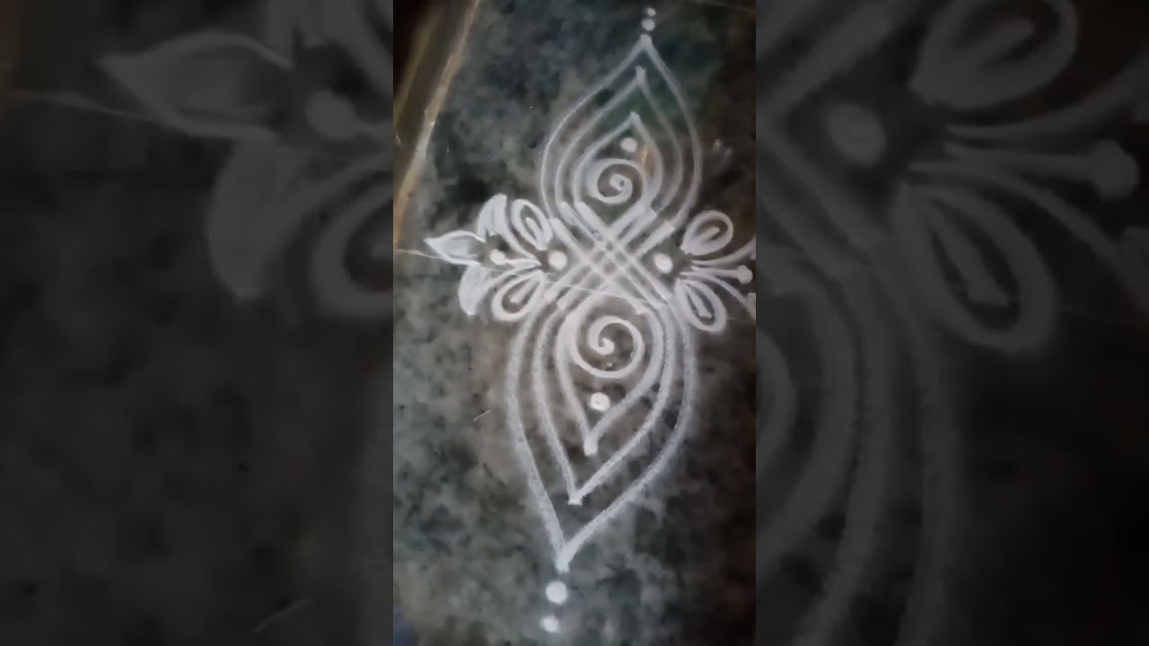 5#easy side borders #special #rangoli #dialyrangoli #simple edge borders #beautiful designs 