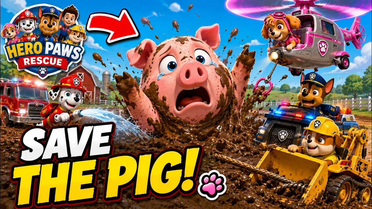 🐷 Can the Team Rescue Cornelius from the Giant Mud Pit? | Hero Paws Rescue