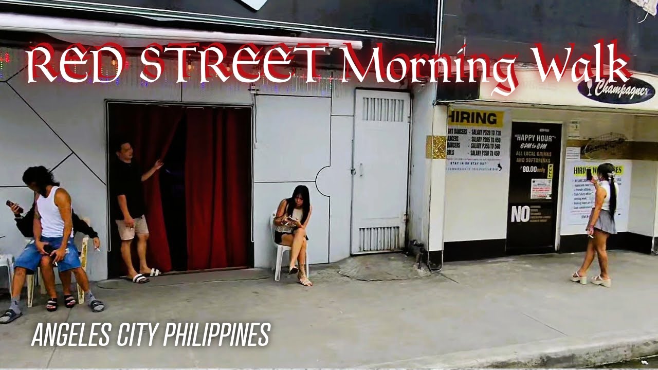 Angeles City RED STREET Morning Walking