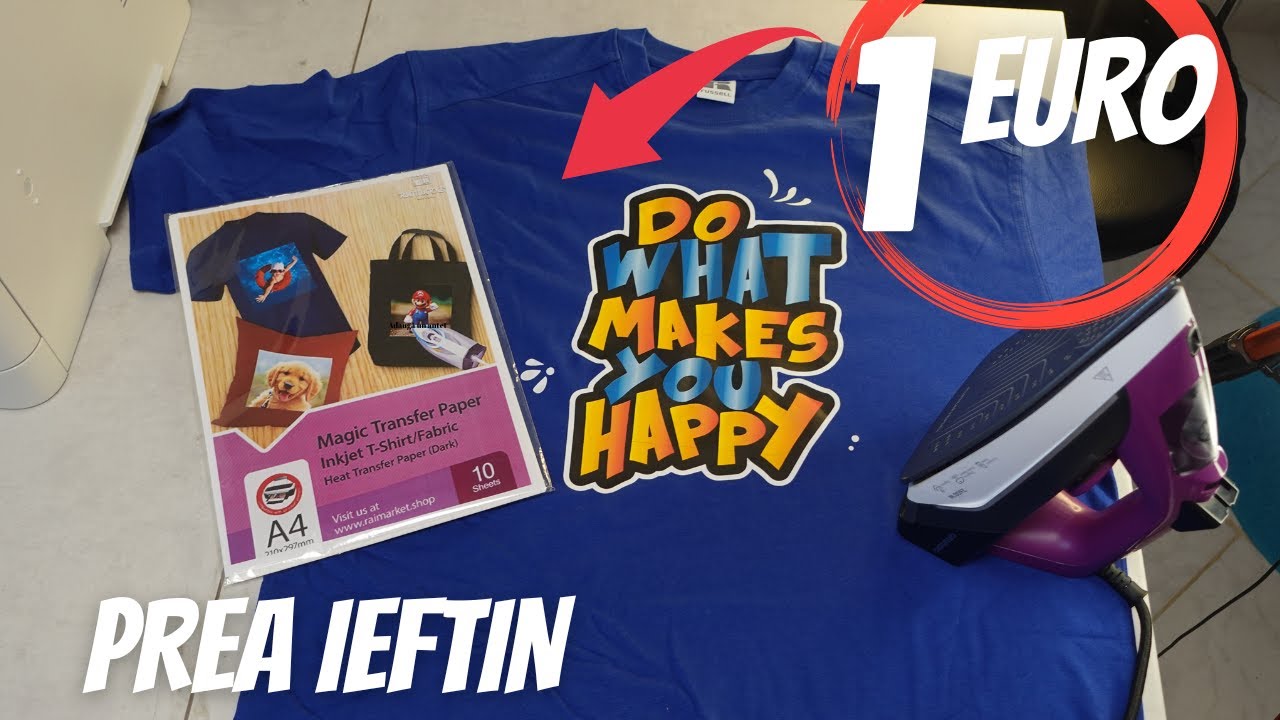 Cum se imprima un tricou negru ieftin cu o imprimanta normala INKJET