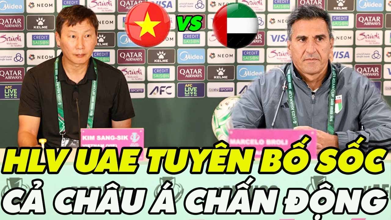Họp Báo Tứ Kết U23 Việt Nam Đối Đầu U23 UAE, HLV UAE Tuyên Bố Cực Sốc, Cả Châu Á Chấn Động
