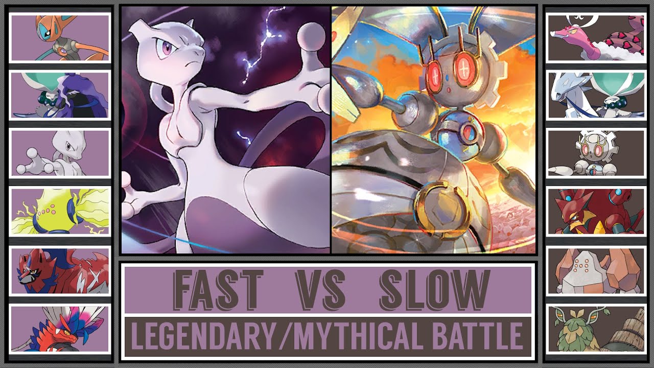 FAST vs SLOW Legendary/Mythical Pokémon Battle