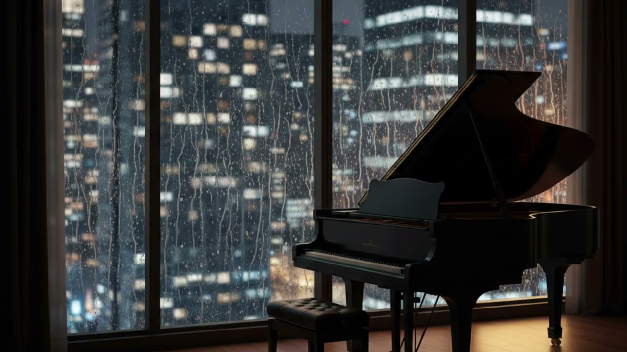 Quiet Rainy Night Piano | Peaceful Sleep Music
