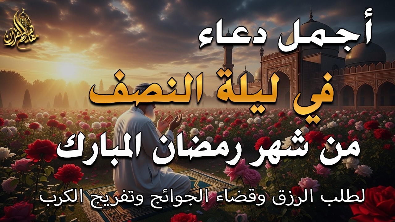 دعاء في ليله النصف من شهر رمضان 2026 ليلة رفع البلاء وقضاء الحوائج وجلب الرزق 🤲