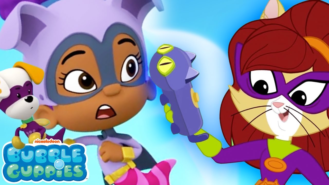 Superheroes Zooli & Bubble Puppy Rescue Dogs from a Cat Villain!! 🐶 | Bubble Guppies