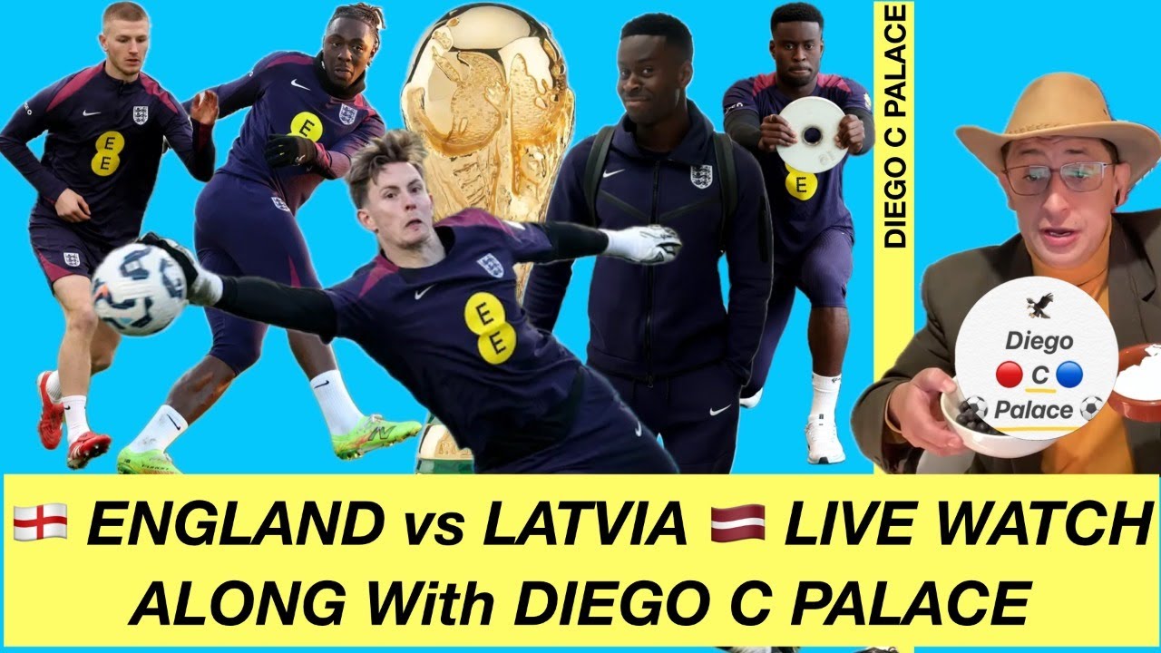 ENGLAND 3-0 LATVIA LIVE UEFA World Cup Qualifiers With DIEGO C PALACE #football #england #worldcup