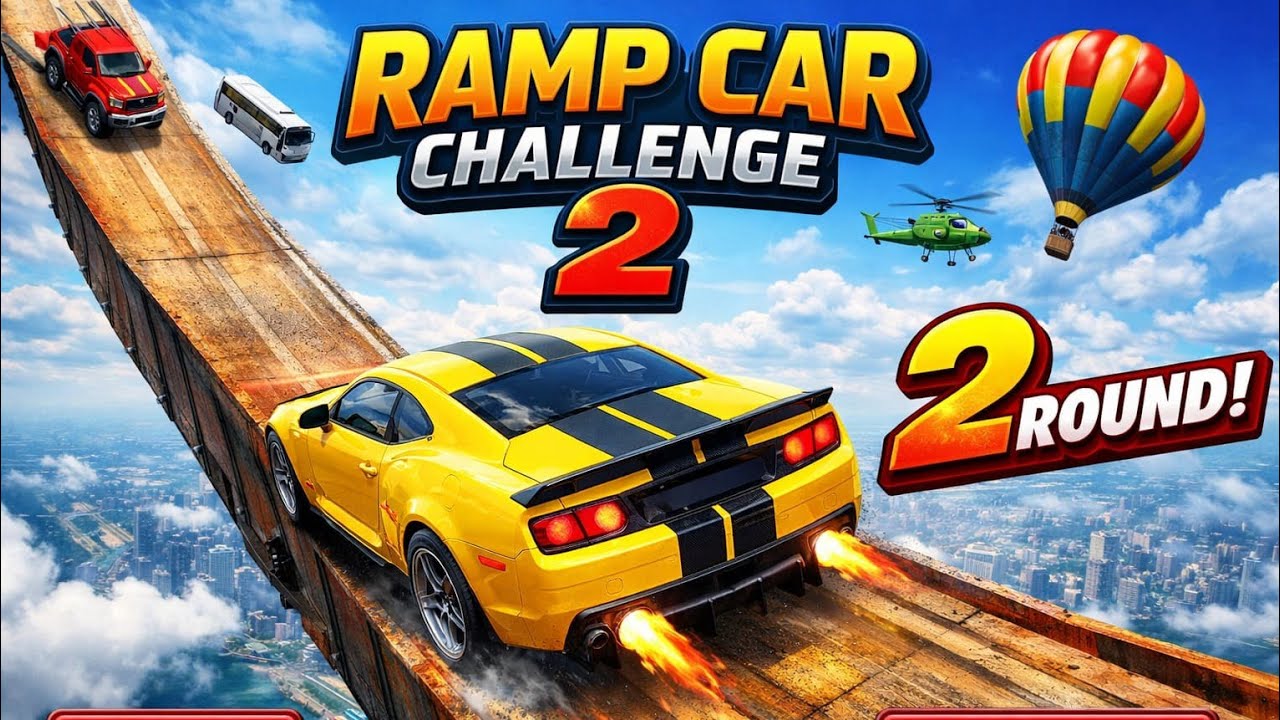 Ramp Car Challenge 2 Round 2 Live 🔥 Impossible Ramp Stunt Gameplay | Can I Win?