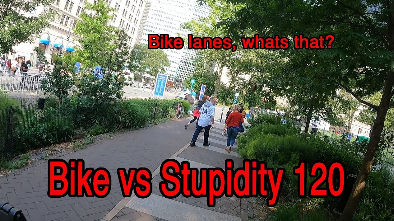 Bike vs Stupidity 120 😷🤔😡