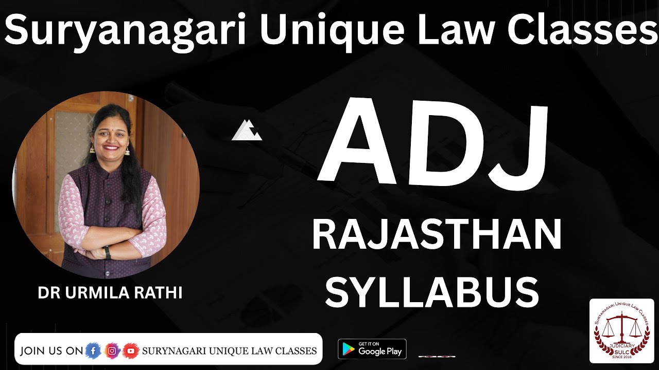 ADJ Rajasthan syllabus// Rajasthan ADJ exam कौन दे सकता है 